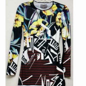 Clover Canyon floral & aztec neoprene dress